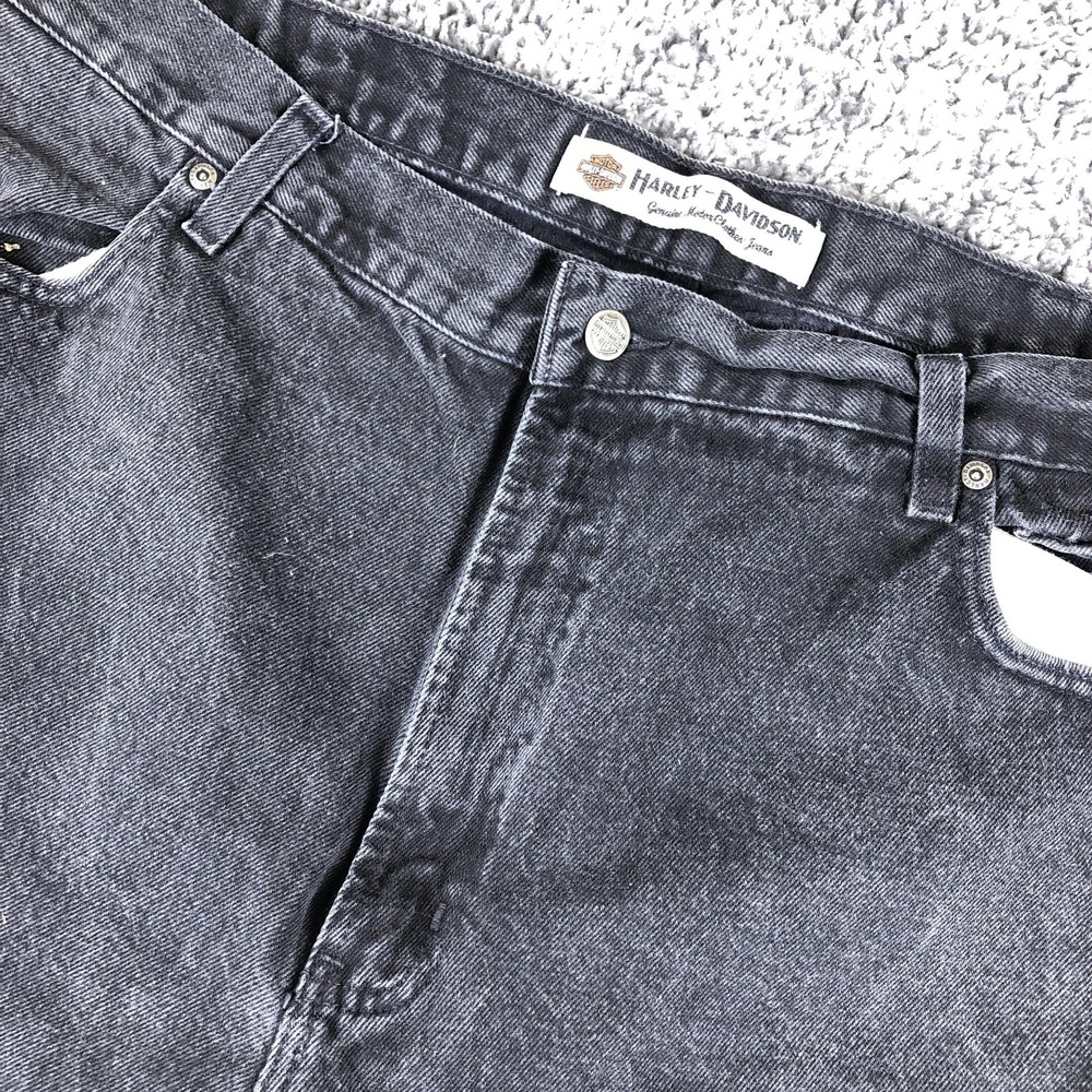 Harley-Davidson Jeans Mens 44x34 Gray‎ Relaxed Fit Straight Leg Denim Motorcycle